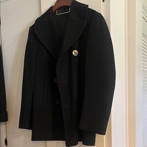 Elegant Black Men's Peacoat